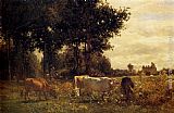 Constant Troyon Cows Grazing painting
